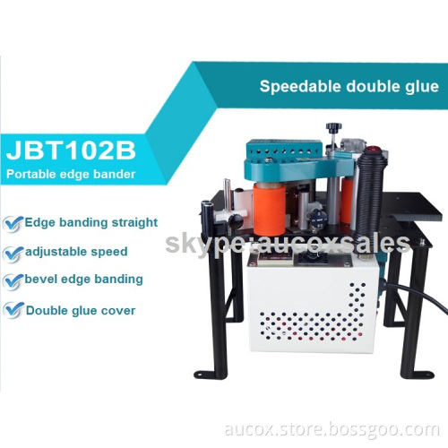 JBT102B double glue on portable edge bander workable with 45degree angle